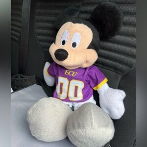 17” ECU East Carolina Pirates RARE Collector Mickey Mouse Soft Plush Toy Doll